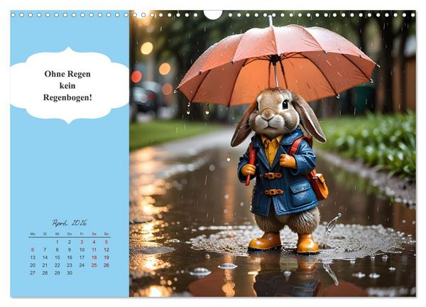 Produktbild: Tierische Herzensbrecher - Charmante Tiere mit ihren Botschaften (Wandkalender 2026 DIN A3 quer), CALVENDO Monatskalender