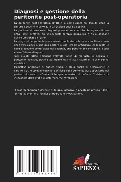 Produktbild: Diagnosi e gestione della peritonite post-operatoria