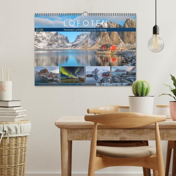 Produktbild: Lofoten, Norway's untamed beauty in Winter (Wall Calendar 2026 DIN A3 landscape), CALVENDO 12 Month Wall Calendar