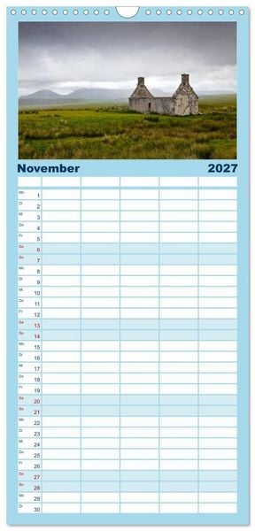 Produktbild: Familienplaner 2027 - Schottland - Wildes Land im Norden mit 5 Spalten (Wandkalender, 21 x 45 cm) CALVENDO