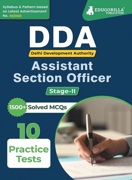 Produktbild: DDA (Delhi Development Authority) Assistant Section Officer Stage II (English Edition) Book 2023 - 10 Full Length Practice Mock Tests with Free Access