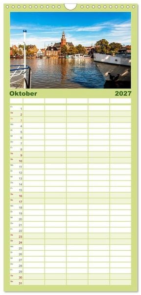 Produktbild: Familienplaner 2027 - Bezauberndes Ostfriesland mit 5 Spalten (Wandkalender, 21 x 45 cm) CALVENDO