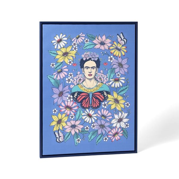 Canvas 'Frida Kahlo', blau