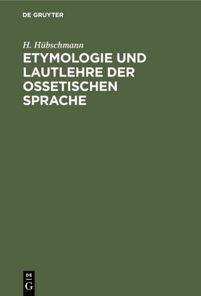 Produktbild: Etymologie und Lautlehre der ossetischen Sprache