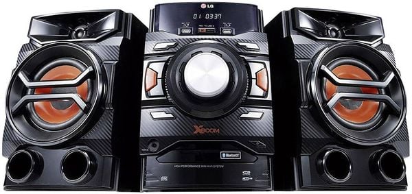 Produktbild: LG Electronics CM4350 Stereoanlage AUX, Bluetooth&reg;, CD, UKW, USB, 260W Schwarz, Rot