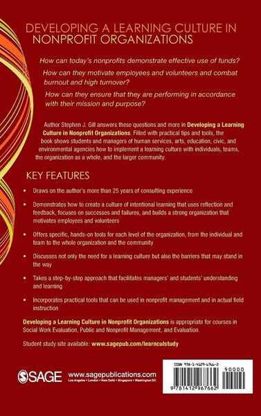 Produktbild: Developing a Learning Culture in Nonprofit Organizations