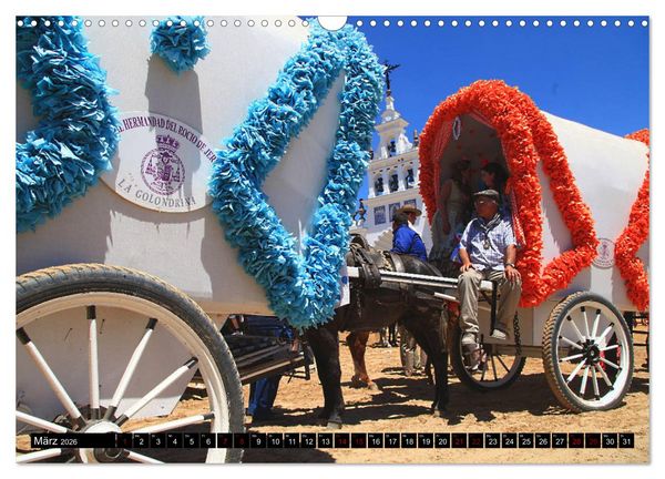 Produktbild: El Rocio - Andalusiens faszinierende Wallfahrt (Wandkalender 2026 DIN A3 quer), CALVENDO Monatskalender