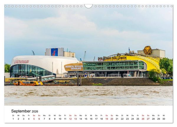 Produktbild: Die farbige Hafenstadt Hamburg (Wandkalender 2026 DIN A3 quer), CALVENDO Monatskalender