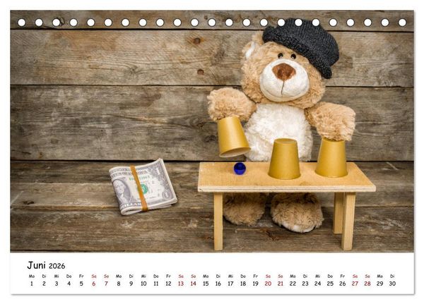 Produktbild: Eddy, der Teddy (Tischkalender 2026 DIN A5 quer), CALVENDO Monatskalender