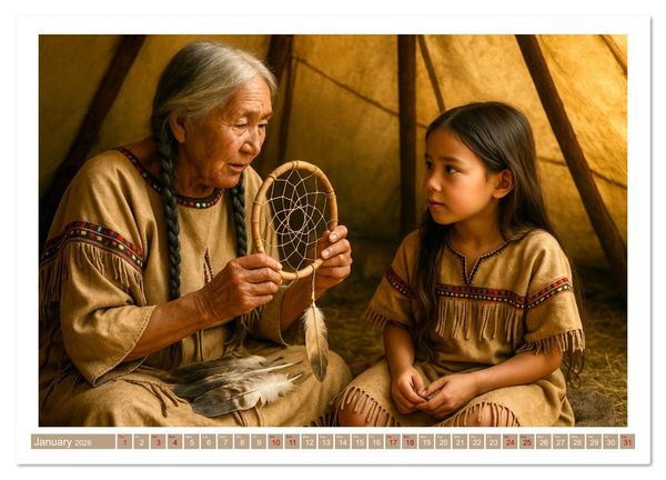 Produktbild: Spiritual Native American (Wall Calendar 2026 DIN A3 landscape), CALVENDO 12 Month Wall Calendar