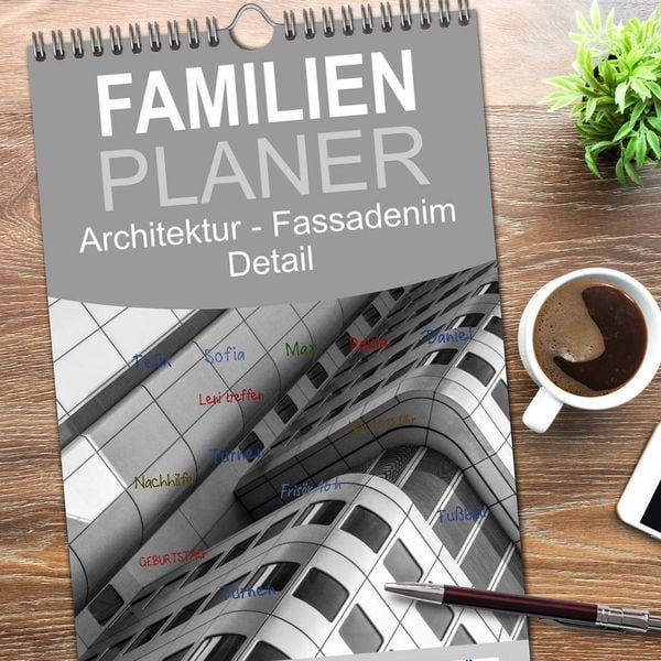 Produktbild: Familienplaner 2026 - Architektur - Fassaden im Detail 2026 mit 5 Spalten (Wandkalender, 21 x 45 cm) CALVENDO