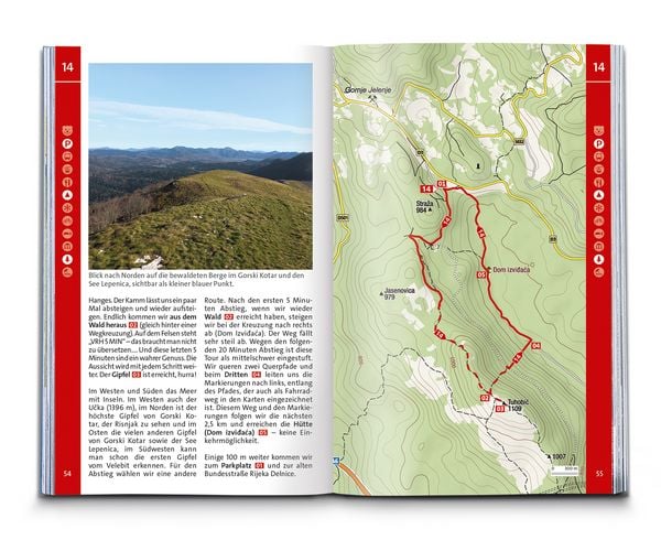 Produktbild: KOMPASS Wanderf&uuml;hrer Dalmatien mit Inseln, Velebit-Gebirge und Plitvicer Seen, 55 Touren mit Extra-Tourenkarte