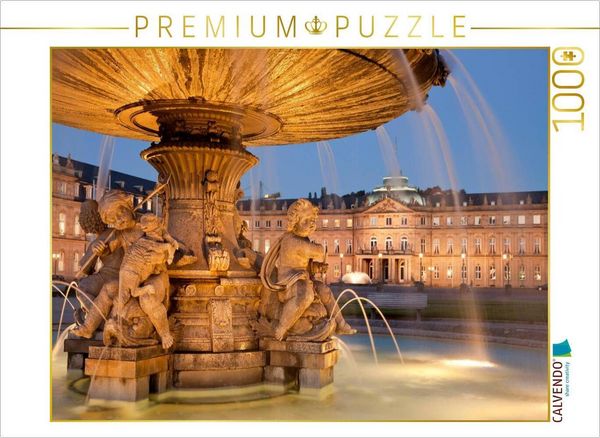 CALVENDO Puzzle Schloßplatz in Stuttgart | 1000 Teile Lege-Größe 64x48cm Foto-Puzzle für glückliche Stunden