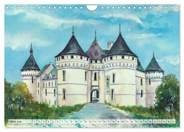 Produktbild: Frankreich Aquarelle (Wandkalender 2026 DIN A4 quer), CALVENDO Monatskalender