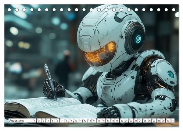 Produktbild: Roboter &ndash; Technik, Poesie und ein Hauch Magie (Tischkalender 2026 DIN A5 quer), CALVENDO Monatskalender