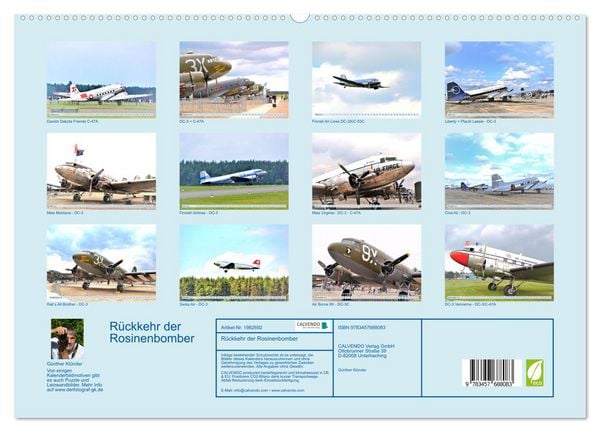 Produktbild: R&uuml;ckkehr der Rosinenbomber (hochwertiger Premium Wandkalender 2026 DIN A2 quer), Kunstdruck in Hochglanz