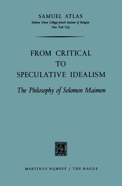 Produktbild: From Critical to Speculative Idealism