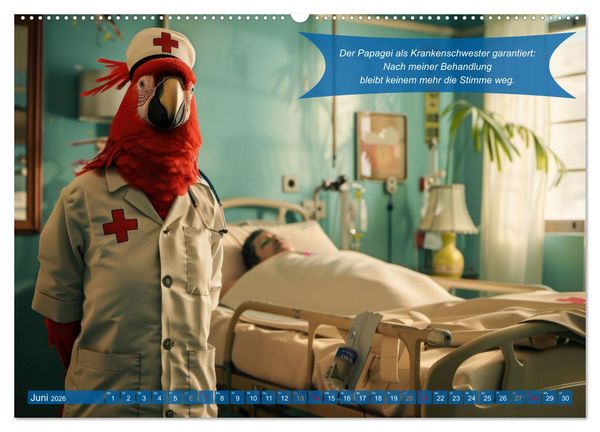 Produktbild: Tierisch lustige Krankenpfleger (hochwertiger Premium Wandkalender 2026 DIN A2 quer), Kunstdruck in Hochglanz