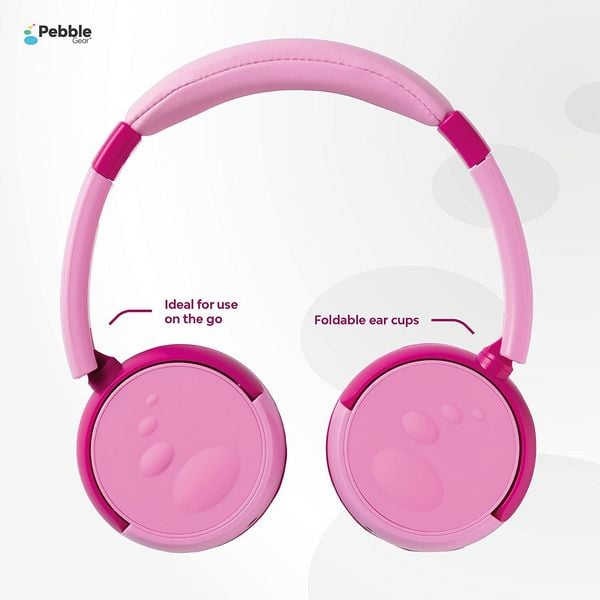 Produktbild: Pebble Gear - KIDS HEADPHONES, Kinder-Kopfh&ouml;rer, Stereo, pink