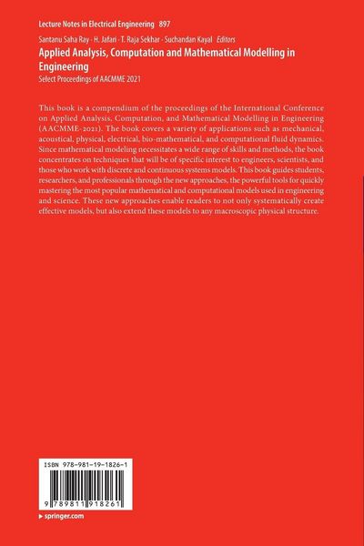 Produktbild: Applied Analysis, Computation and Mathematical Modelling in Engineering