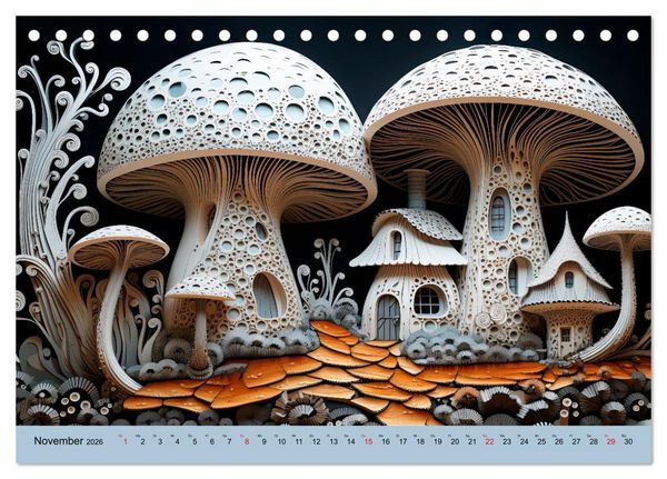 Produktbild: Magie der Pilze (Tischkalender 2026 DIN A5 quer), CALVENDO Monatskalender