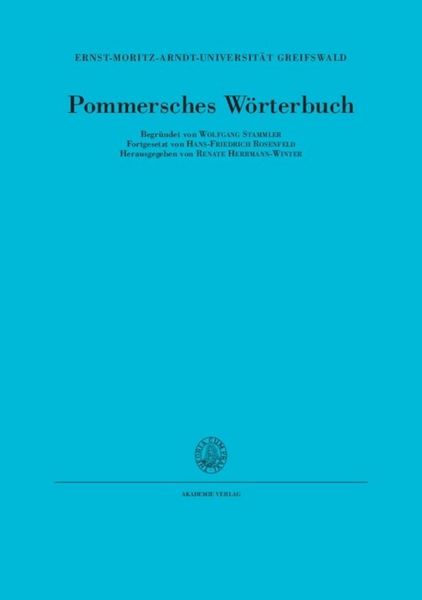 Produktbild: Pommersches W&ouml;rterbuch / Pa(m)panischke bis puje