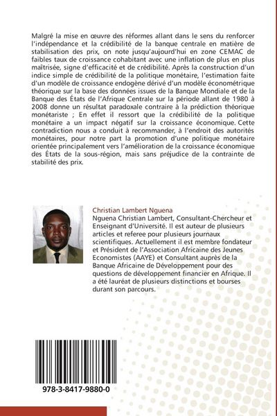 Produktbild: Politique Mon&eacute;taire et Croissance Economique en zone CEMAC