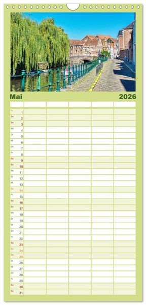 Produktbild: Familienplaner 2026 - Gent - staunen und erleben mit 5 Spalten (Wandkalender, 21 x 45 cm) CALVENDO