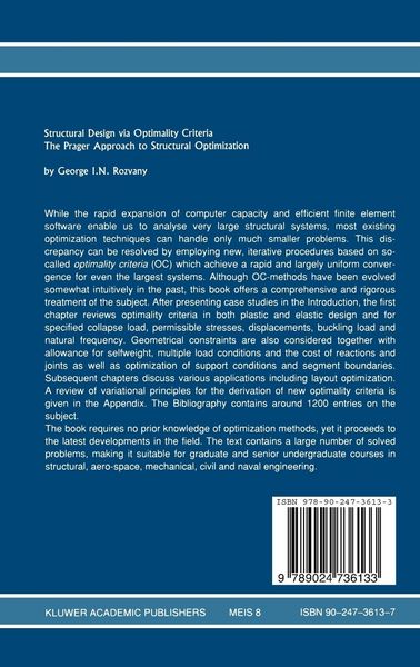 Produktbild: Structural Design via Optimality Criteria