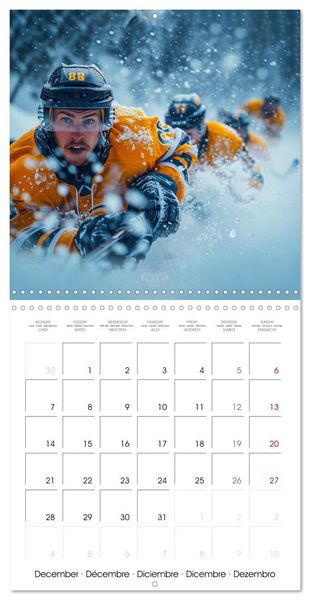 Produktbild: THE SPIRIT OF ICE HOCKEY (Wall Calendar 2026 12 &times; 12 Inch) CALVENDO 12 Month Wall Calendar