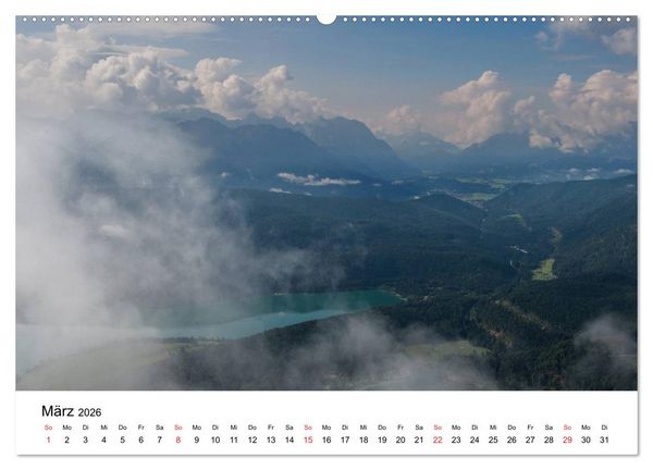 Produktbild: Berge und Seen rund um die Zugspitze (hochwertiger Premium Wandkalender 2026 DIN A2 quer), Kunstdruck in Hochglanz
