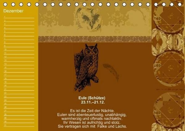 Produktbild: Indianisches Horoskop / Geburtstagskalender (Tischkalender immerw&auml;hrend DIN A5 quer)