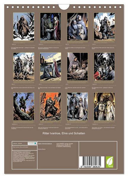 Produktbild: Ritter Ivanhoe, Ehre und Schatten (Wandkalender 2027 DIN A4 hoch), CALVENDO Monatskalender