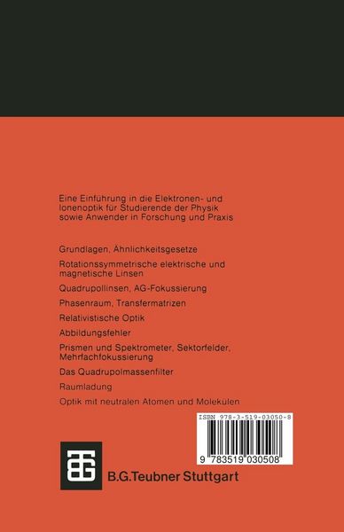 Produktbild: Einf&uuml;hrung in die Teilchenoptik