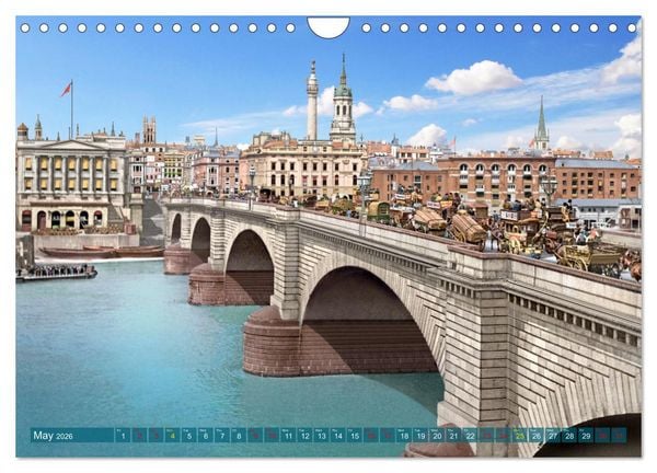 Produktbild: London around 1890-1900 - photos restored and colourised (Wall Calendar 2026 DIN A4 landscape), CALVENDO 12 Month Wall Calendar