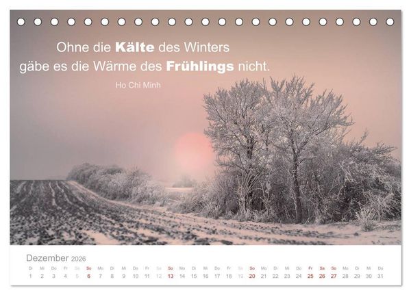 Produktbild: Zauberhafte Spr&uuml;che - Bunte Seelenbl&uuml;ten (Tischkalender 2026 DIN A5 quer), CALVENDO Monatskalender