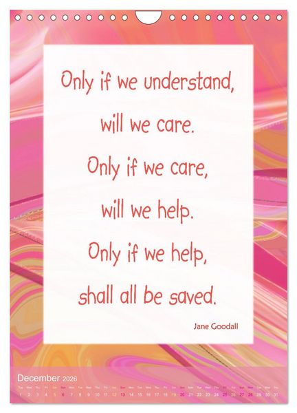 Produktbild: Inspiring sayings (Wall Calendar 2026 DIN A4 portrait), CALVENDO 12 Month Wall Calendar