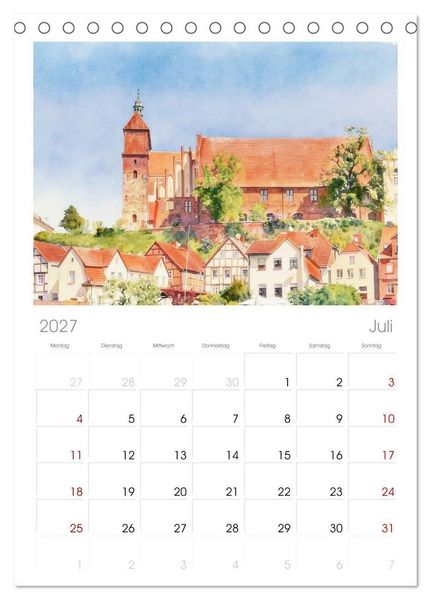 Produktbild: Bezaubernde St&auml;dte in Sachsen-Anhalt (Tischkalender 2027 DIN A5 hoch), CALVENDO Monatskalender
