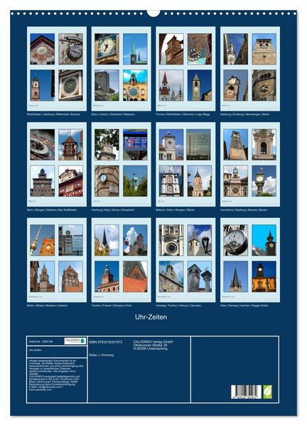 Produktbild: Uhr-Zeiten (Wandkalender 2026 DIN A2 hoch), CALVENDO Monatskalender