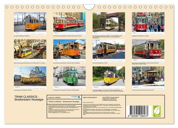 Produktbild: TRAM CLASSICS - Stra&szlig;enbahn Nostalgie (Wandkalender 2027 DIN A4 quer), CALVENDO Monatskalender