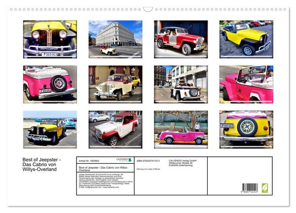 Produktbild: Best of Jeepster - Das Cabrio von Willys-Overland (Wandkalender 2026 DIN A2 quer), CALVENDO Monatskalender