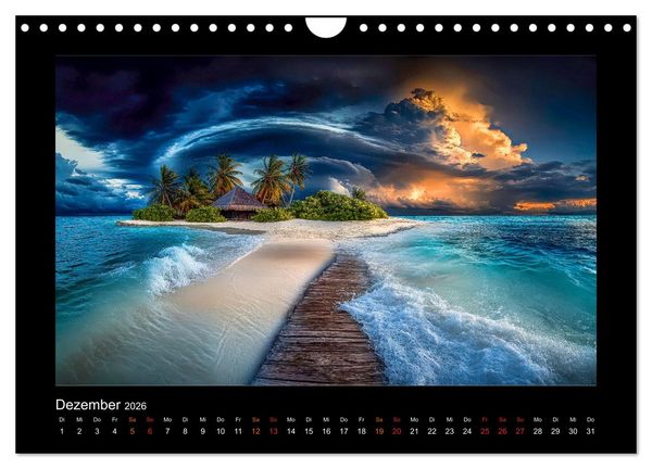 Produktbild: Paradiesische Inselwelten (Wandkalender 2026 DIN A4 quer), CALVENDO Monatskalender