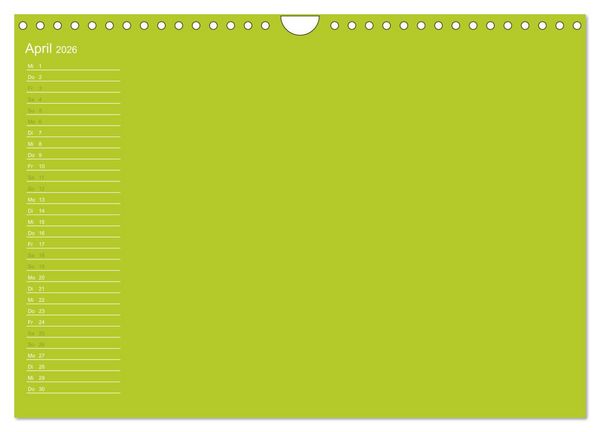 Produktbild: Bastel-Geburtstagskalender gr&uuml;n / Geburtstagskalender (Wandkalender 2026 DIN A4 quer), CALVENDO Monatskalender