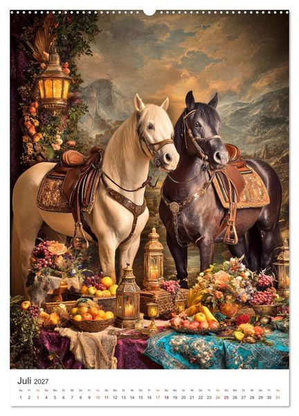 Produktbild: Edle Pferde (hochwertiger Premium Wandkalender 2027 DIN A2 hoch), Kunstdruck in Hochglanz