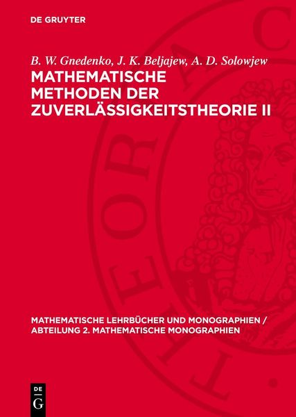 Produktbild: Mathematische Methoden der Zuverl&auml;ssigkeitstheorie II