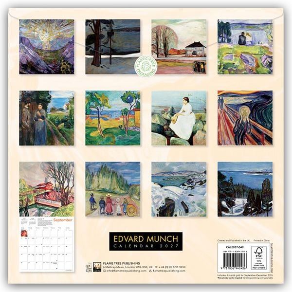 Produktbild: Edvard Munch 2027 &ndash; Original Flame Tree Publishing-Kalender [Kalender]