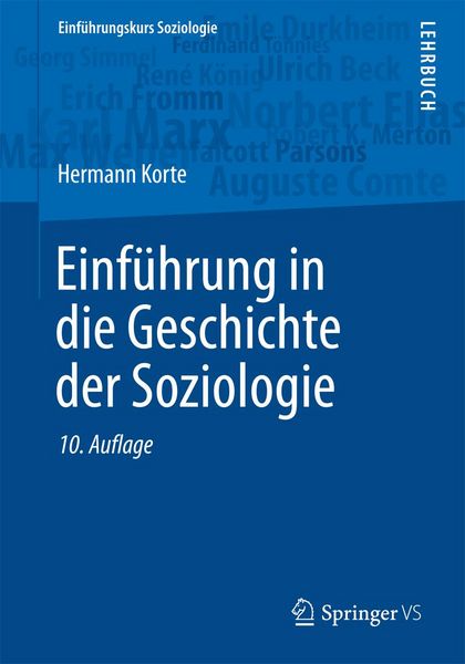 Produktbild: Einf&uuml;hrung in die Geschichte der Soziologie