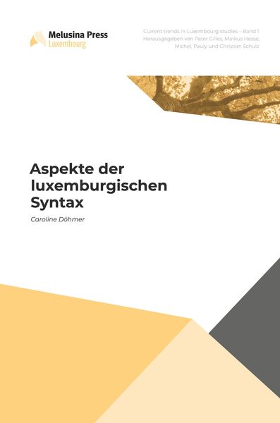 Produktbild: Aspekte der luxemburgischen Syntax