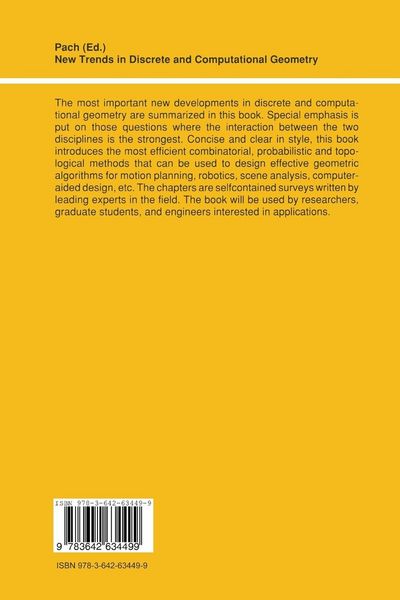 Produktbild: New Trends in Discrete and Computational Geometry