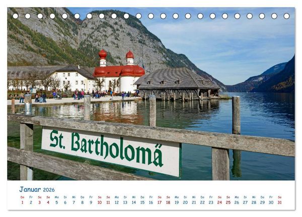 Produktbild: Der K&ouml;nigssee Perle unter dem Watzmann (Tischkalender 2026 DIN A5 quer), CALVENDO Monatskalender
